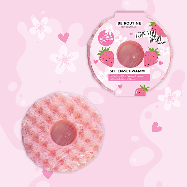 Emily Victoria Seifenschwamm Mit 3 Buttern – 200 G, Bubblegum-Duft, Handgemacht In UK, Für Hautpeeling